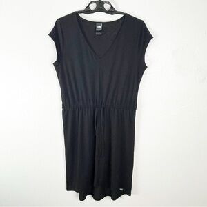 THE NORTH FACE Black Casual Drawstring Waist Short Sleeves Dress, Size Large